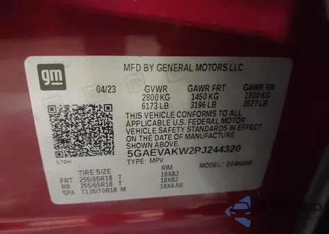 2023 Buick Enclave Essence from USA, damaged, VIN 5GAEVAKW2PJ244320